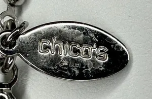 Chico's Be Inspired Be True Silver Pendant Necklace ✨ thumbnail 8