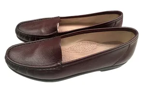 SAS Simplify Everyday Moccasin Loafer Antique Wine Women Sz 9.5N Leather Comfort thumbnail 1