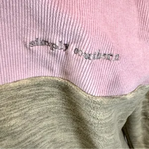 Simply Southern khaki and pink courdoroy and fleece pullover size large NWT thumbnail 4