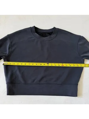 Lululemon Softstreme Perfectly Oversized Cropped Crew Dark Grey Size 2 thumbnail 10