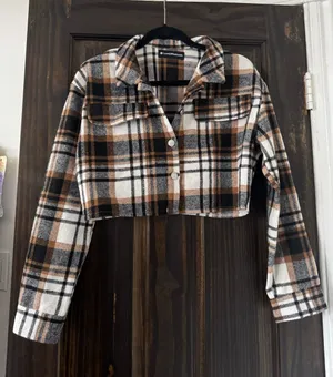 Cropped Plaid Button thumbnail 1