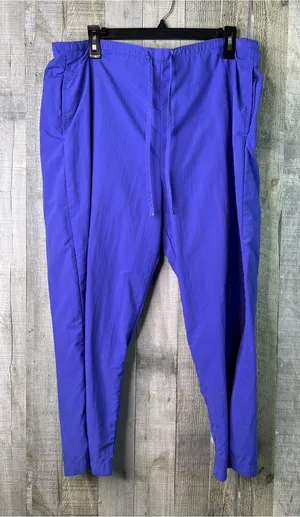 L.L. Bean Large Nylon Blue Capri Cropped Pants Stretch Drawstring Waistband thumbnail 1