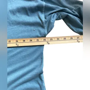 WE THE FREE Blue Distressed Washed Cotton Long Sleeve Tee T-Shirt Top - Sz Small thumbnail 10