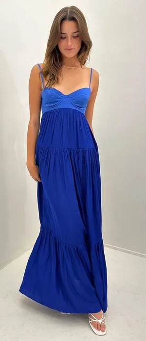 Isabelle's Cabinet All Night Long Maxi Dress - Blue thumbnail 1
