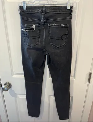 American Eagle NWOT Next Level Stretch Highest Rise Black Jegging Size 4 thumbnail 9