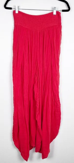 Free People Women's Side Leg Cotton Gauze Pants Sz S thumbnail 1