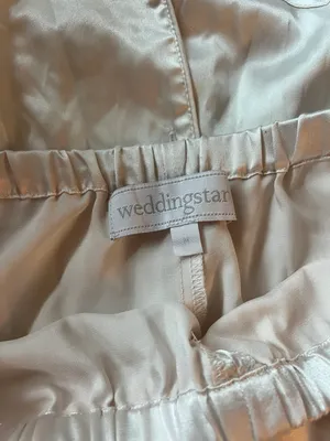 Wedding Star Silk White Pajamas thumbnail 2