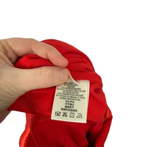 Anthropologie Maquelle Red Satin Short Sleeve Wide Leg Jumpsuit NEW Womes Medium thumbnail 10