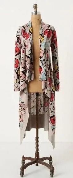 Anthropologie SPARROW Flora Exemplar Long Duster Cardigan‎ Sweater Linen Medium thumbnail 1