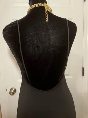 ZARA Black evening simple bridesmaid wedding guest dress thumbnail 5
