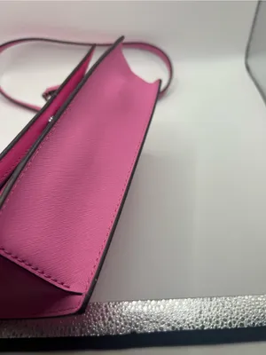 Kate Spade Cameron Small flap crossbody bag with chain strap bright peony pink thumbnail 10