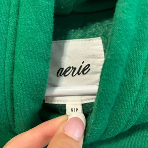 Aerie Green Sherpa Patchwork Hoodie thumbnail 5