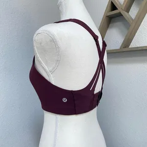 Lululemon Airsupport Sports Bra High Support Purple Burgundy Racerback Gym thumbnail 4