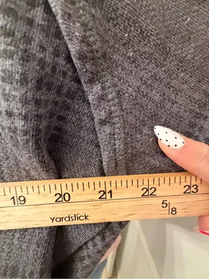 Vintage Havana Gray Plaid Crewneck Sweater with Drawstring thumbnail 6