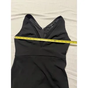 Lulus Black V-Neck Mesh Trim Sleeveless Maxi Dress with Slit‎ Womens Size M thumbnail 7