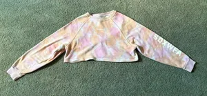 Sarah’s Day X White Fox Active Tie Dye Cropped Long Sleeve Sweatshirt Size M thumbnail 1