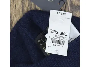 NWT Charter Club Womens 100% Cashmere Cuffed Beanie 100160260HT Navy Blue thumbnail 5