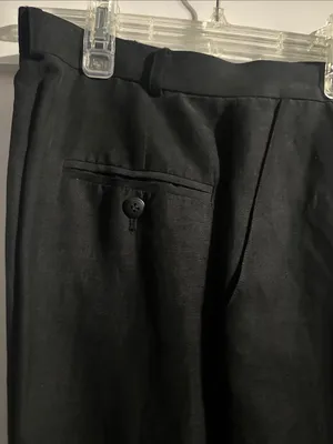 Classiques Entier silk And Linen lined Black Dress Trousers thumbnail 2