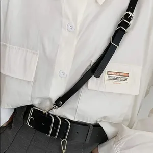 Black Suspender Cross Strap Harness Belt New thumbnail 5