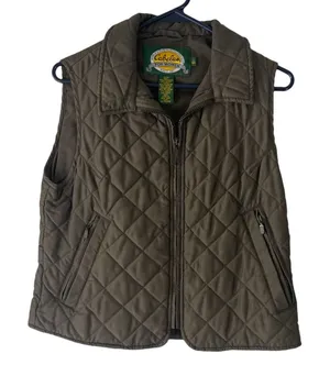 Cabela's Women's Size‎ Small Green Quilted Outdoor Hunting Vest thumbnail 1