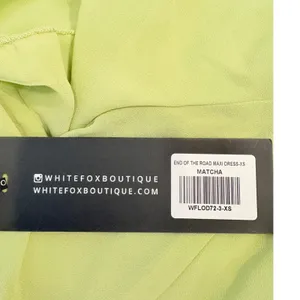 White Fox NWT End of the Road‎ Maxi Dress Matcha Green XS Ruffle High Low thumbnail 8