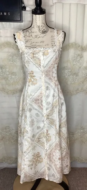 Altar’d State Boho Festival CottageCore Cotton Midi Dress NEW! Medium Retail $88 thumbnail 1