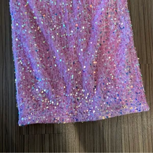 NWOT pink sequin glitter wide leg pants thumbnail 13