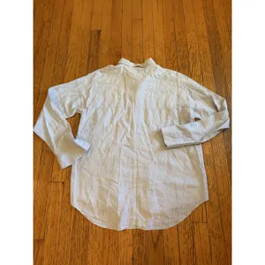 Women’s XL Blue Linen LS Button Up Lightweight Casual Shirt thumbnail 3