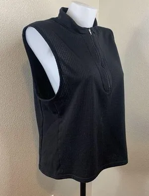 Vtg Patagonia Regulator Vest Polartec Black Half 1/2 Zip Made USA Women’s? Sz M thumbnail 1