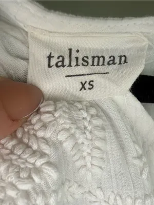 Anthropologie Talisman Dress White Embroidered tonal accent Sleeveless Tiered Maxi Length Boho thumbnail 5