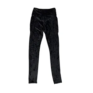 Fabletics Pants High Waist Crushed Velvet Velour Crossover Leggings Medium thumbnail 2