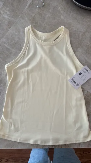 Athleta transcend top small NWT butter yellow  thumbnail 5