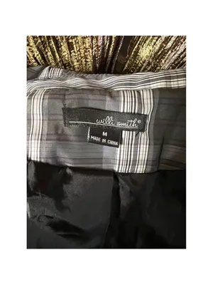 Willi Smith Casual Plaid Gray/Purple Button Rain Coat MEDIUM Jacket thumbnail 6