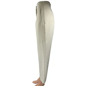 Zara Beige Pleated High Waisted Khaki Chino Straight Trouser Dress Pants Size S thumbnail 2