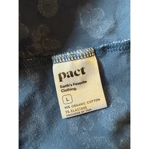 Pact Organic Cotton Floral Tie Back Fit and Flare Dress Navy Blue Large thumbnail 6