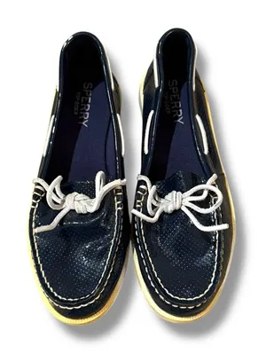 Sperry Top Side Navy Blue Angelfish Casual Boat Shoes Sz 7‎ thumbnail 1
