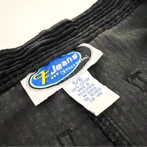 Vintage 90’s Wide-Wale Corduroy Carpenter Mini Skirt in Black | Size 26” thumbnail 9