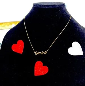 Ladies Gold Horoscope Astrology Zodiac GEMINI Birth Sign Chain Necklace Gift thumbnail 1