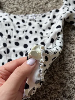 Reformation Polka Dot Long Sleeve Top thumbnail 4