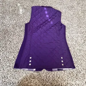 41 Hawthorn Womens Purple Quilted Vest Plaid Lined Ribbed Sides XS NWT‎ thumbnail 6