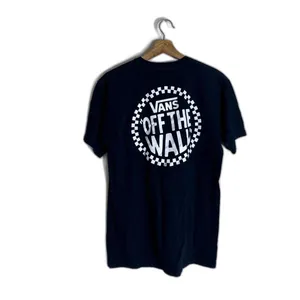 Vans Shirt Medium Navy Off The Wall Checkerboard Graphic Short Sleeve thumbnail 2