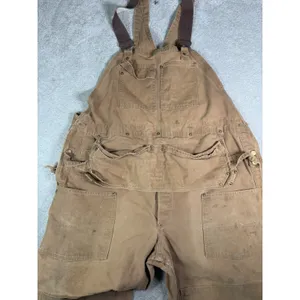 Carhartt Bib Overalls Double Knee Nail apron 2XL 46x30** Made USA Vtg Work Farm thumbnail 2