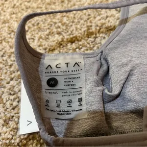ACTA NWT Seamless Camo Sports Bra Grey Size Medium thumbnail 5