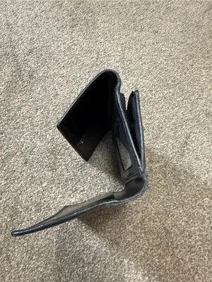 Vintage Coach Signature Black Leather Slim Trifold Long Wallet thumbnail 4
