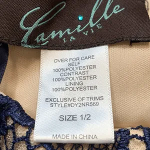 Camille La Vie HOCO Homecoming Dress Navy Lace Strapless Fit Flare Romantic thumbnail 7