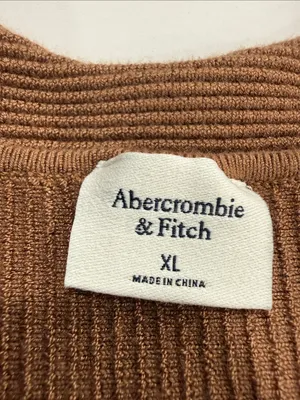ABERCROMBIE & FITCH Ribbed Knit Crossover Strap Tank Top XL thumbnail 6