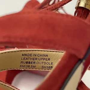 Michael Kors Mirabel Red Suede Lace Up Heel Sandal Womens 8M Strappy‎ Event thumbnail 10