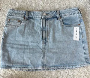 PacSun Skirt Jean Mini Denim Blue thumbnail 1