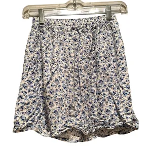 H&M Blue‎ Floral Mini Skirt Cottagecore Coquette US 2 Summer Girly thumbnail 1