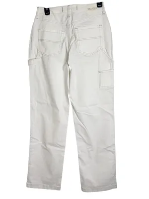 Hollister Ultra High-Rise Dad Pant White Utility Chino Pants Contrast Stitch 27 thumbnail 2
